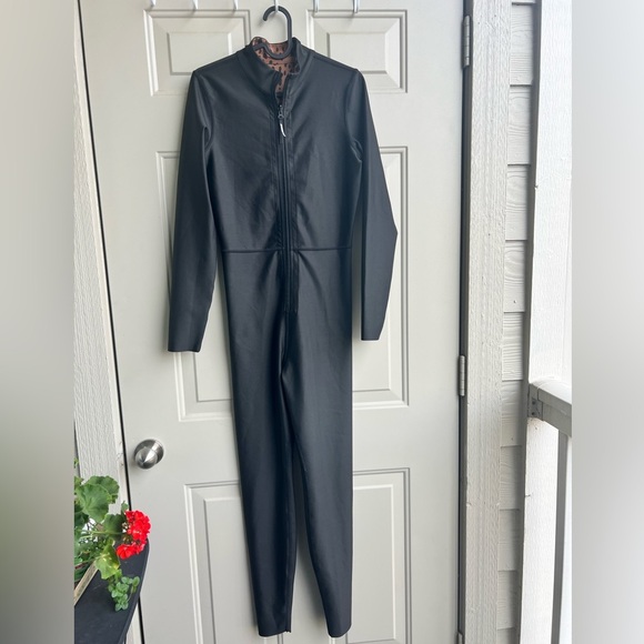 Good American Reversible Catsuit XS/S Leopard & Black Stretch Jumpsuit - Picture 8 of 12